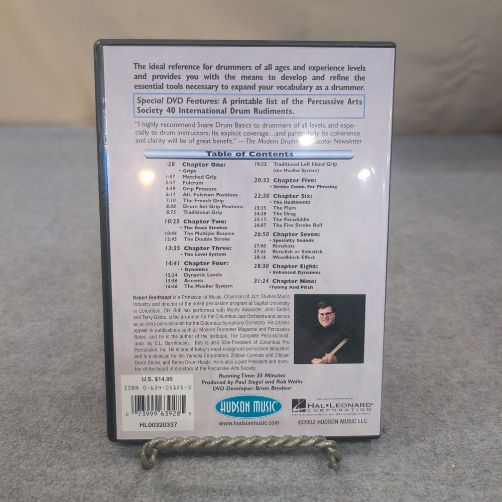 Snare Drum Basics Bob Breithaupt Hudson Music Instructional DVD HL00320337 - Picture 2 of 2